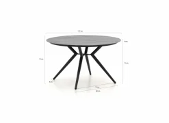 Tuintafel Shore Ø126,5x75cm aluminium antraciet