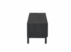 Tv-meubel Aquilano 145cm - acacia massief & decor - zwart