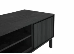 Tv-meubel Aquilano 145cm - acacia massief & decor - zwart