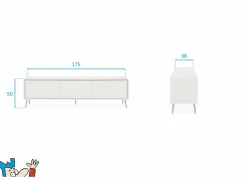 Tv-meubel Arona 175cm - melamine - capuccino