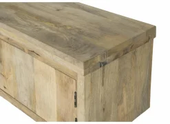 Tv-meubel Boqueria 180cm - mango massief & metaal - naturel