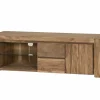 Tv-meubel Carbone 170cm - sheesham massief & fineer & decor - naturel