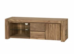 Tv-meubel Carbone 170cm - sheesham massief & fineer & decor - naturel