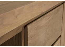 Tv-meubel Carbone 170cm - sheesham massief & fineer & decor - naturel