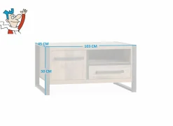 Tv-meubel Cascade 103cm - lamulux - mokka