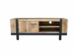 Tv-meubel Chaparral 125cm - mango massief - naturel & zwart