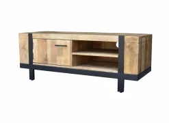 Tv-meubel Chaparral 125cm - mango massief - naturel & zwart