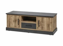 Tv-meubel 142cm - decor - bruin & zwart