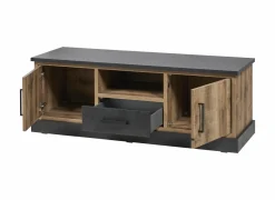 Tv-meubel 142cm - decor - bruin & zwart