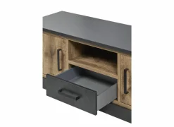 Tv-meubel 142cm - decor - bruin & zwart