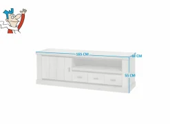 Tv-meubel 165cm - decor - dark forest