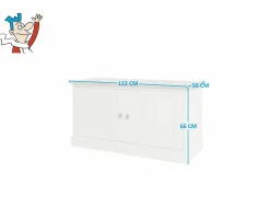 Tv-meubel 122cm - decor - lariks & bruine eik