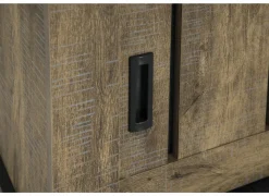 Tv-meubel Etienne 132cm - decor - industriële eik & zwart