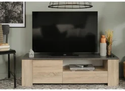 Tv-meubel Fumay 138cm - decor - eik & beton