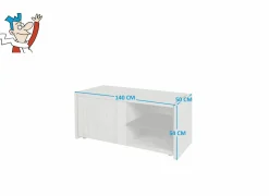 Tv-meubel Lucca 140cm - decor - millenium eik & lichtgrijs