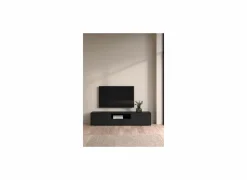 Tv-meubel Media 177cm - melamine - zwart