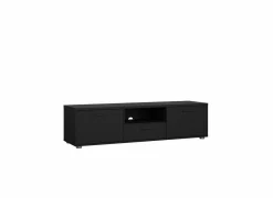 Tv-meubel Media 148cm - melamine - zwart