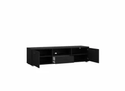 Tv-meubel Media 148cm - melamine - zwart