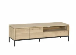 Tv-meubel Nomade 150cm - eik massief & fineer & decor - naturel