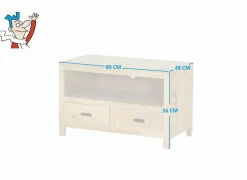 Tv-meubel Ploutos 89cm - mango massief - naturel