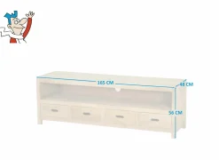 Tv-meubel Ploutos 165cm  - mango massief - naturel