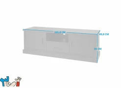 Tv-meubel Raphael 166cm - melamine - NOX