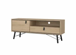 Tv-meubel Ry 151cm - decor - bruin & zwart
