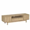 Tv-meubel Summer 150cm - eik massief & decor - naturel