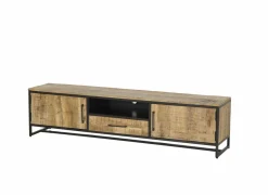 Tv-meubel Woodcraft 190cm - mango massief - bruin