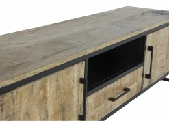 Tv-meubel Woodcraft 190cm - mango massief - bruin