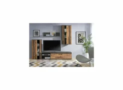 Tv-wandmeubel Arantus 213cm - decor - old wood & beton