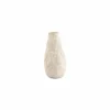 Vaas Cave 17x33,5cm - aardewerk - beige