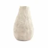 Vaas Cave 14,5x22cm - aardewerk - beige