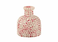 Vaas Hart Ø11x13cm - glas - roze