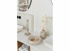 Vaas H15cm - marmer - beige