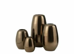 Vaas H70cm - porselein - goud