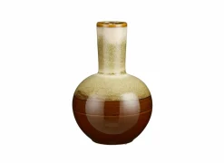 Vaas Holm Ø34x52cm - stoneware - bruin