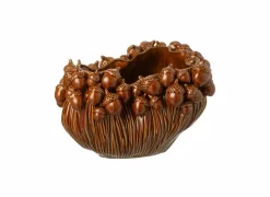 Vaas Karpo H24,5cm - keramiek - bruin