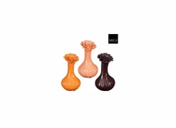 Vaas Yvke H23cm - keramiek - paars/roze/oranje