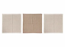 Vaatdoek Stoff 17x17cm - katoen - zand set van 3