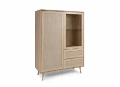 Vitrinekast Bali 103cm - melamine - sonoma eik