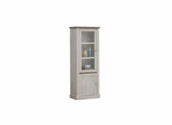 Vitrinekast Eline 73cm - decor - white oak & autumn oak