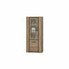 Vitrinekast Elio 85cm - melamine - French oak