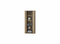 Vitrinekast Elio 85cm - melamine - French oak