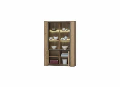 Vitrinekast Elio 133cm - melamine - French oak
