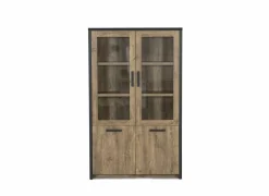 Vitrinekast Esther 110cm - decor - industrial oak