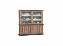 Vitrinekast Etienne 221cm - decor - zwart