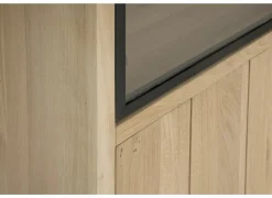 Vitrinekast Grimaldi 175,2cm - eik massief - naturel