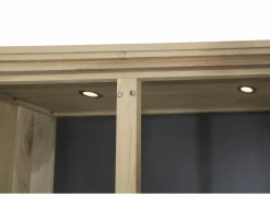 Vitrinekast Grimaldi 120cm - eik massief - naturel