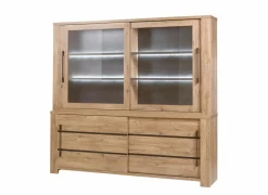 Vitrinekast Otto 230cm - decor - scarlet eik